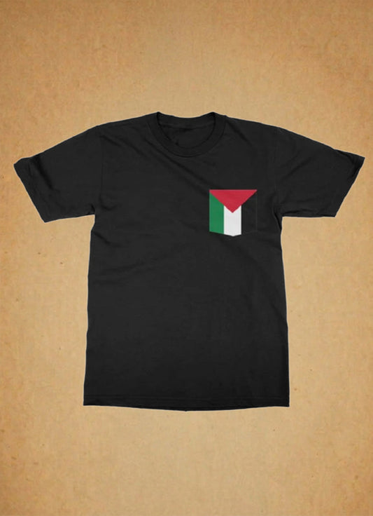 Palestine pocket tee (Black)
