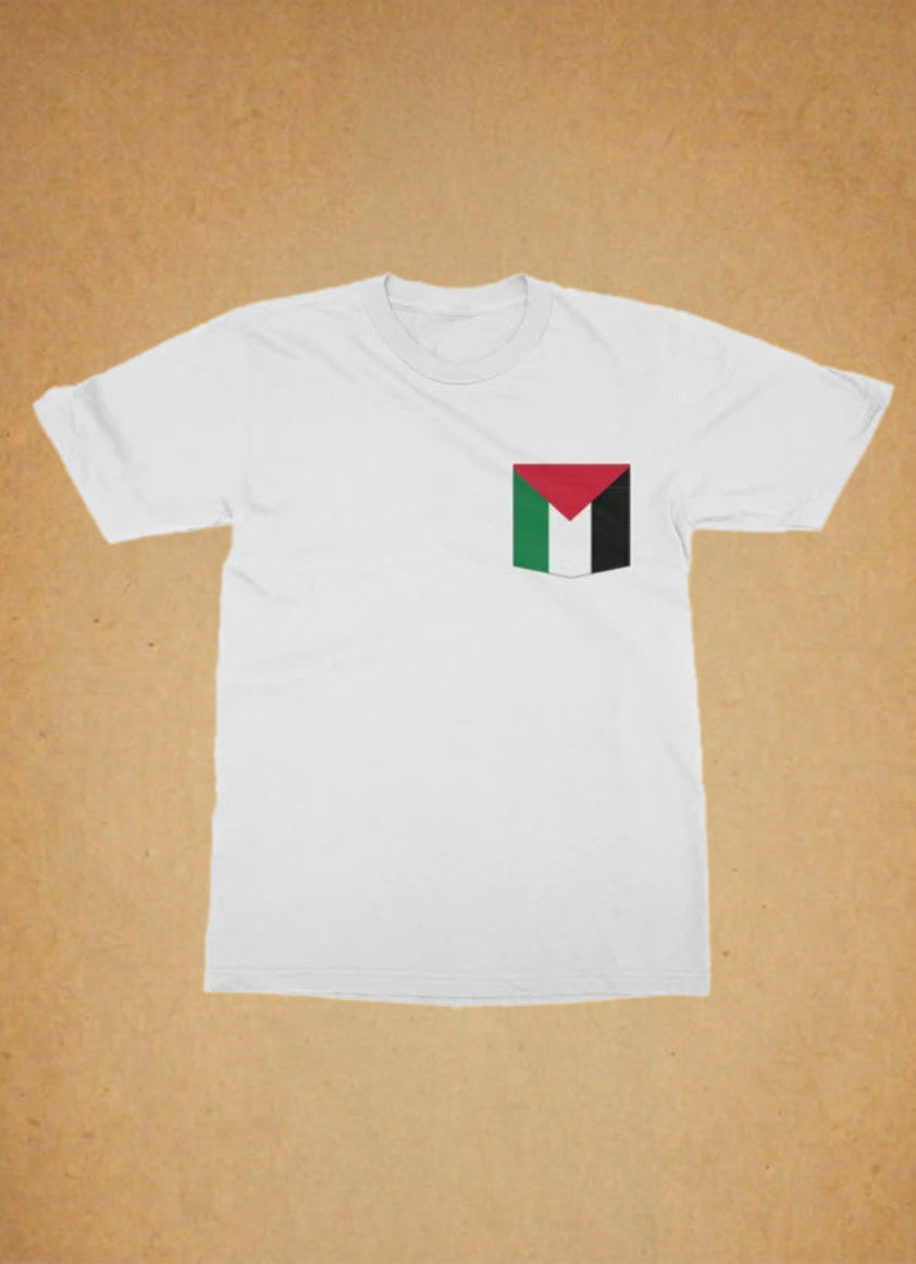 Palestine pocket tee (White)