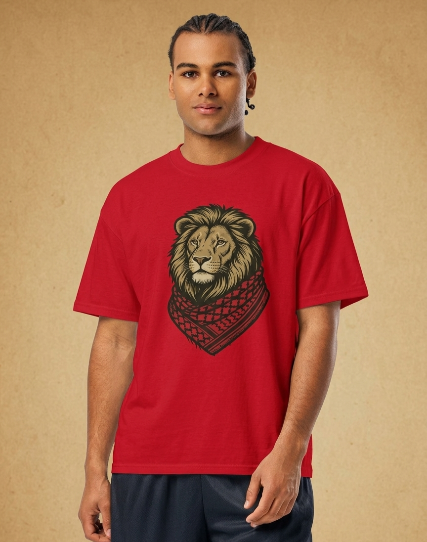 Lion wearing Kufiyah Shirt