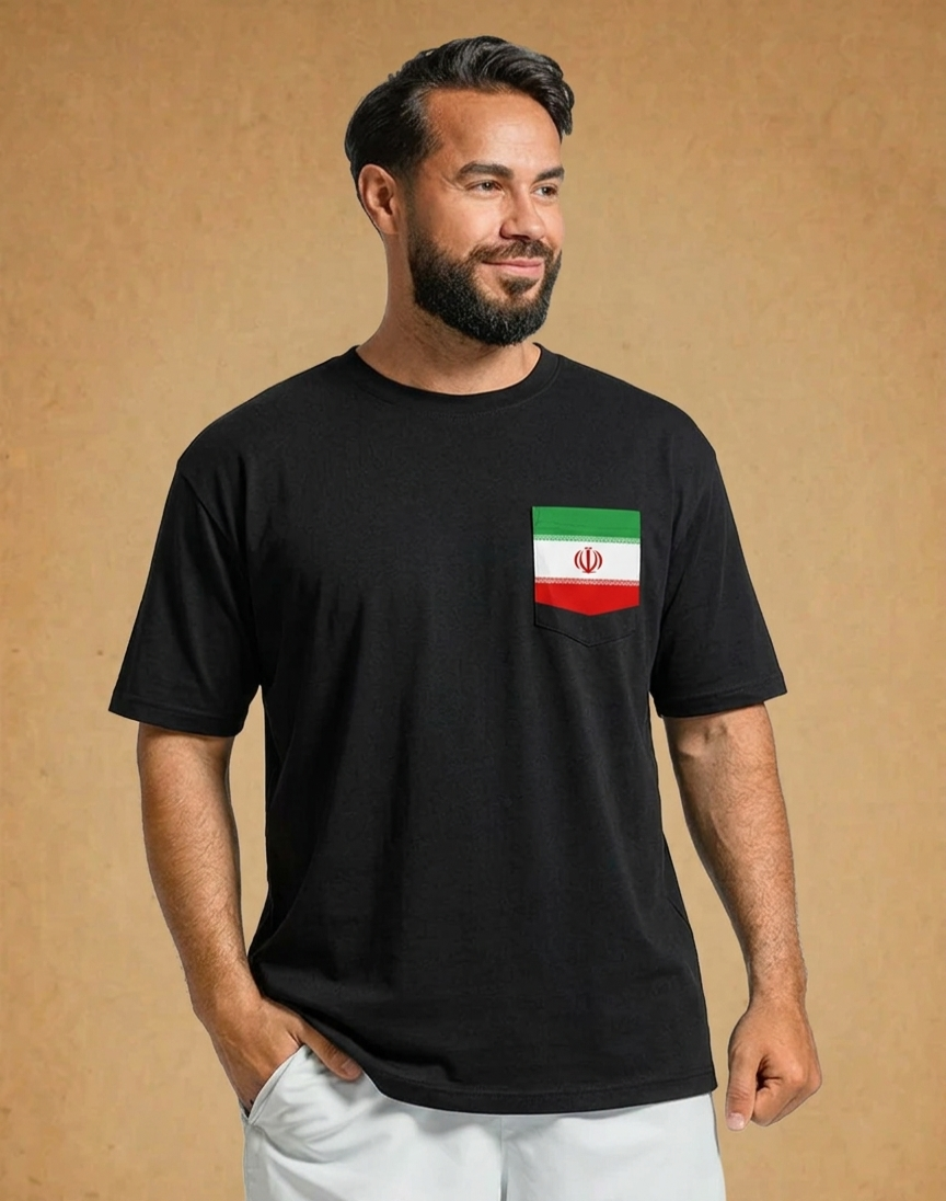 Iran pocket tee (Black)