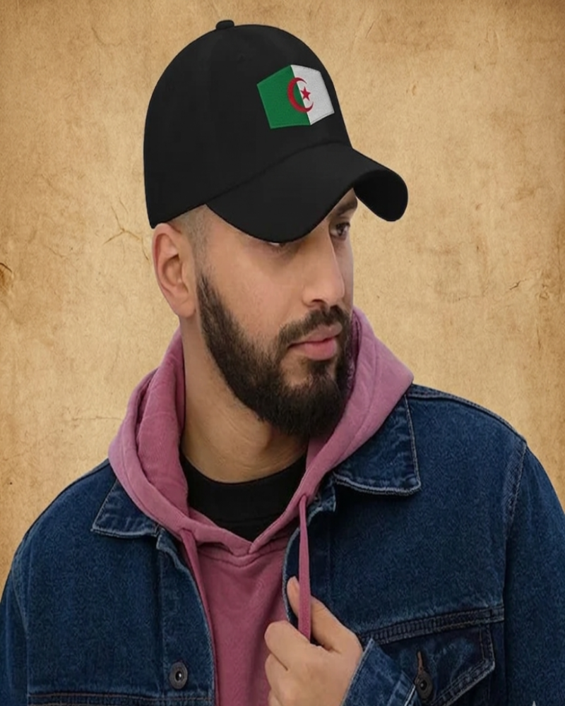 Algeria Dad Hat Front View - Urabian Outfitters
