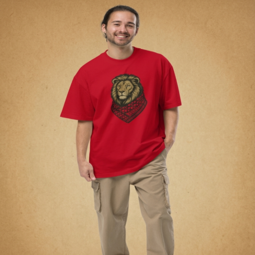 Lion wearing Kufiyah Shirt