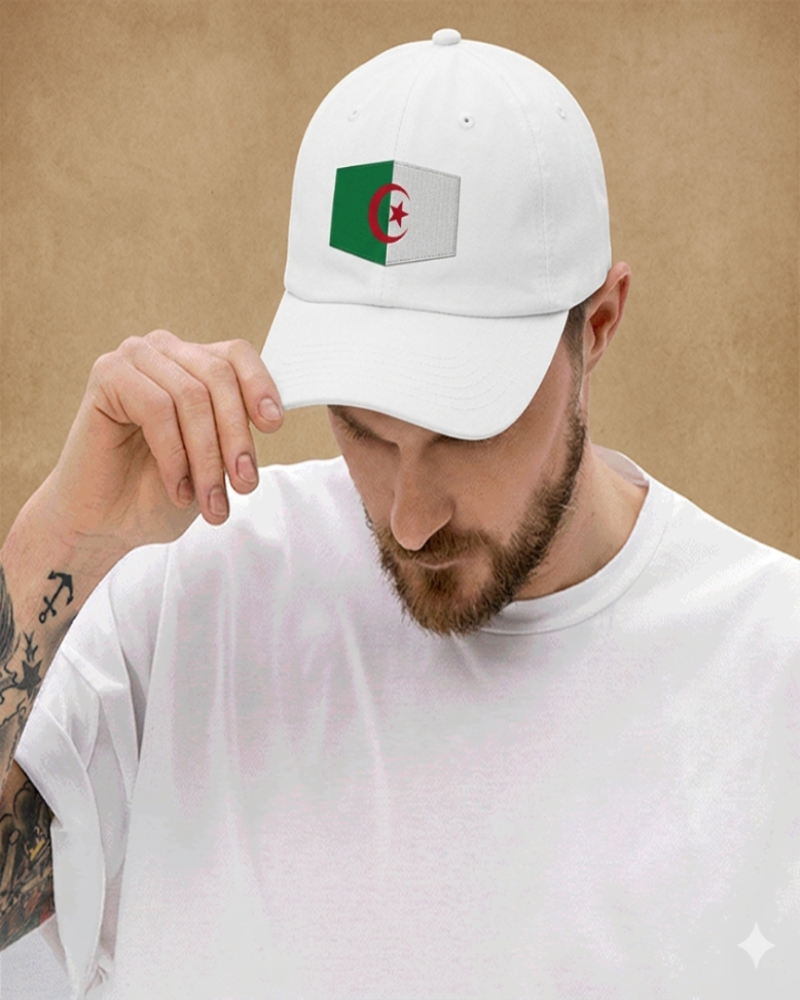Algeria Dad Hat Model Wear- Urabian Outfitters