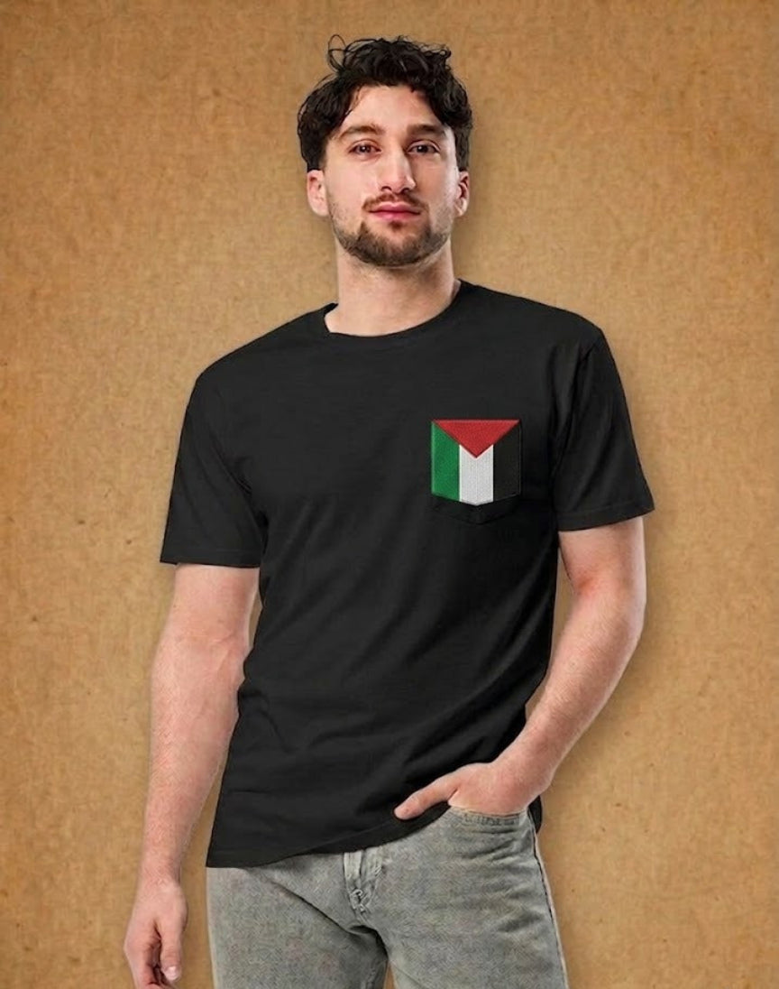Palestine pocket tee (Black)
