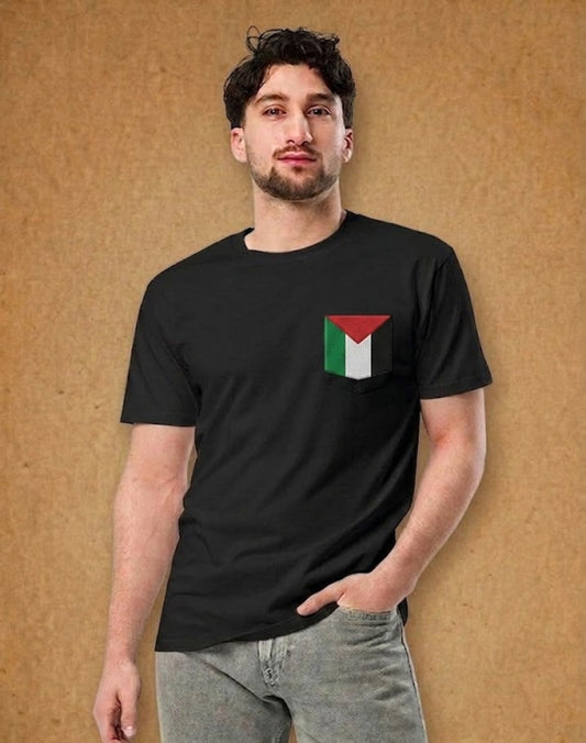 Palestine pocket tee (Black)