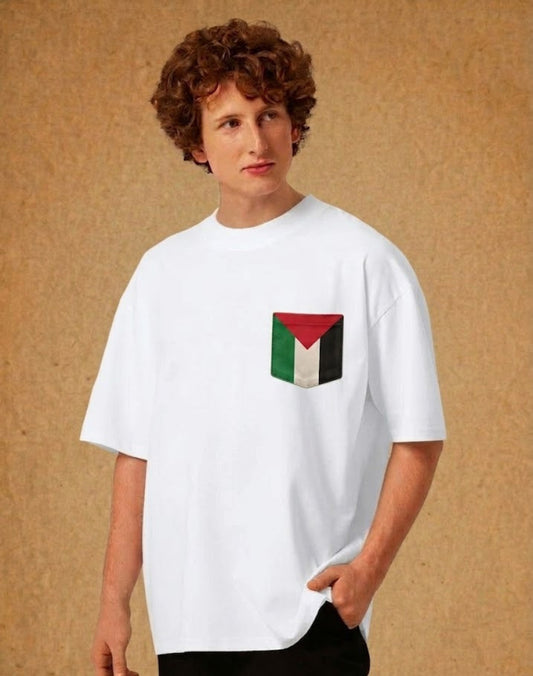 Palestine pocket tee (White)