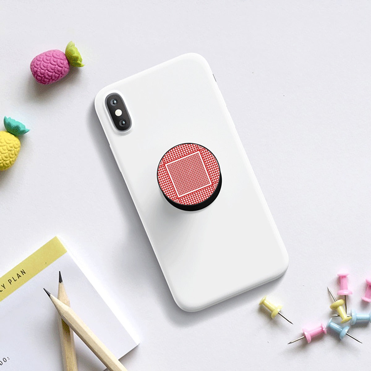 Red Kufiyah Pop Socket - Urabian Outfitters