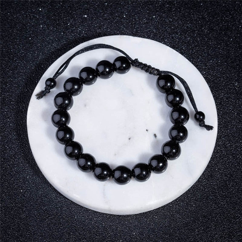 Unisex Adjustable Obsidian Stone Bracelet - Urabian Outfitters