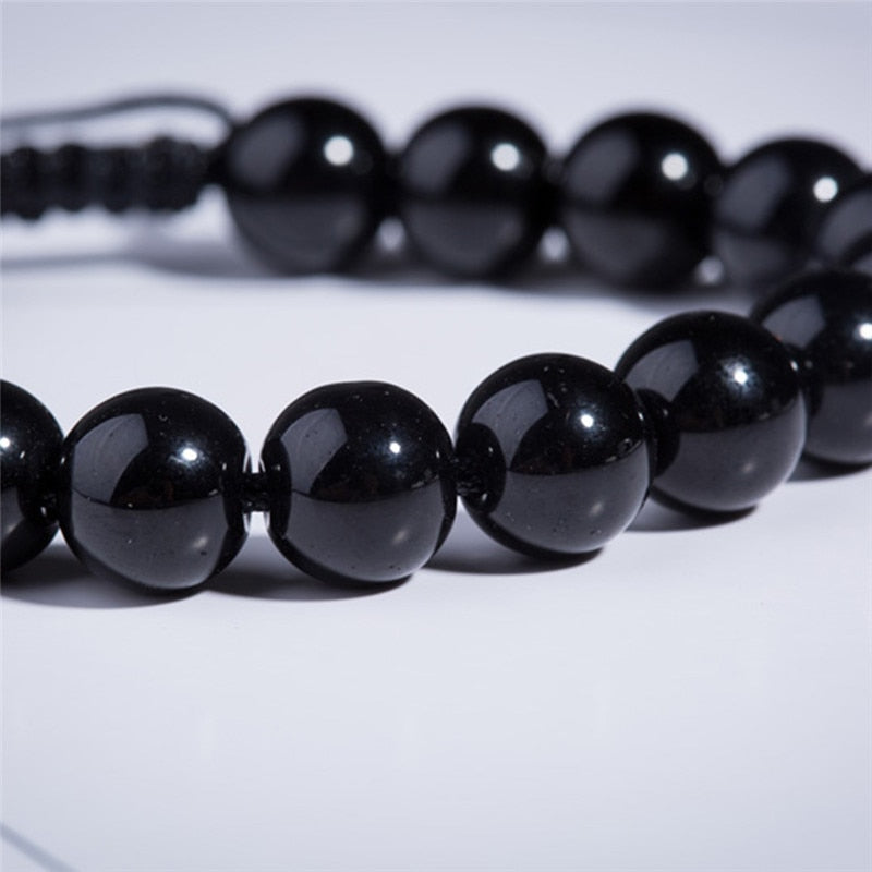 Unisex Adjustable Obsidian Stone Bracelet - Urabian Outfitters